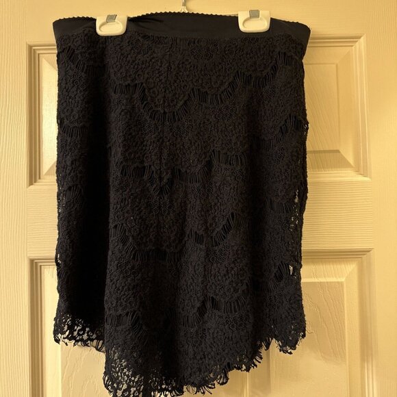Free People Intimately Sabrina Ginger Skirt Women‎ Medium Black Lace Nylon NWT - Picture 1 of 4